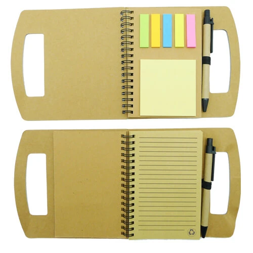 Cuaderno - Libreta - Memo set Tapa carton con Bolígrafo Set N16