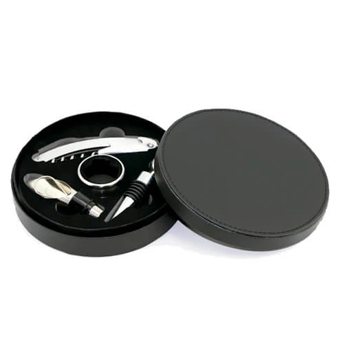 Set de Vino Símil Cuero W7