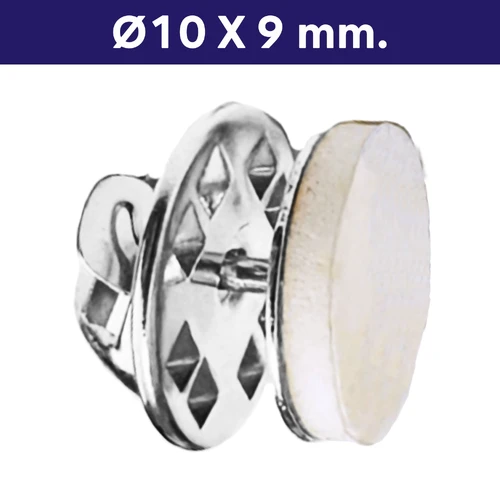 Soporte Piocha con Cierre Mariposa+pegamento SOMA01 PLATEADO